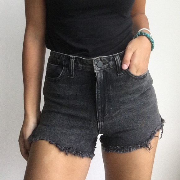 Alexander Wang Pants - ALEXANDER WANG denim high waist cutoff shorts 27